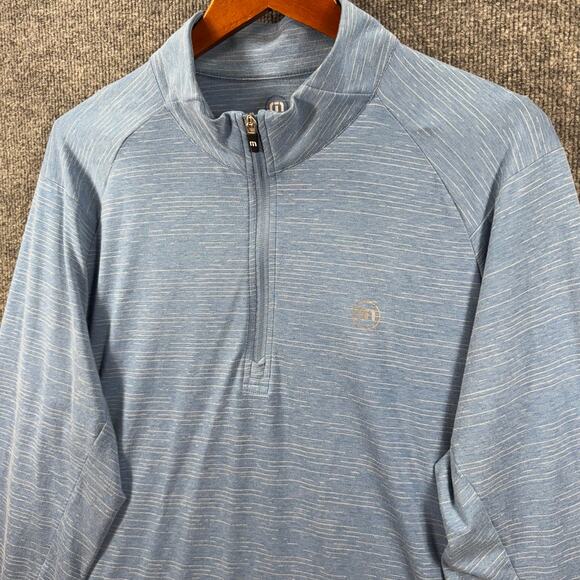 Travis Mathew Energy 1/4 Zip Golf Pullover Men's L Blue Long Sleeve Casual - Picture 2 of 10